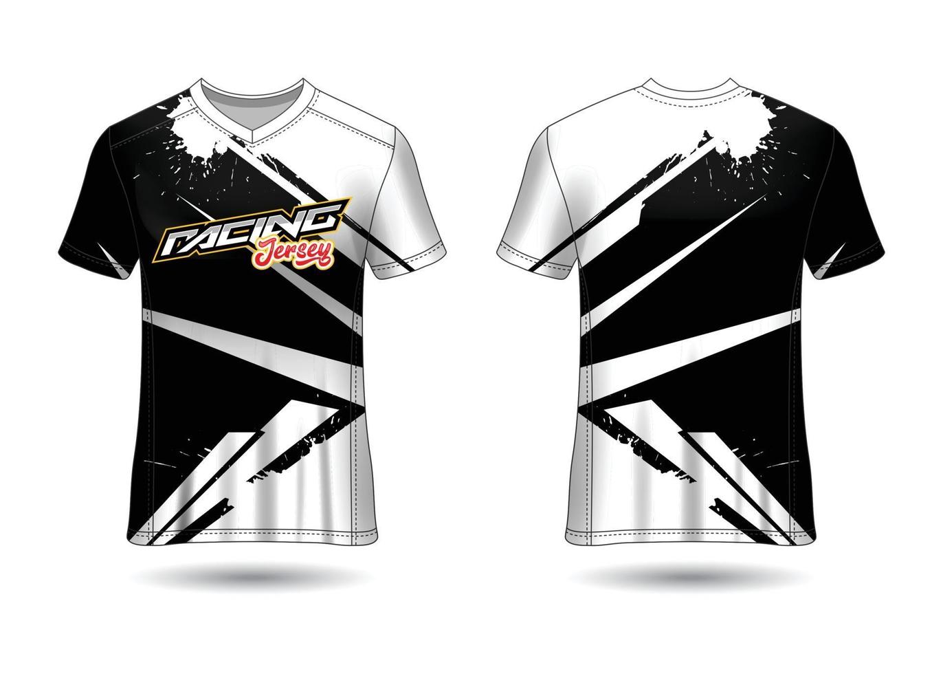 T-Shirt Sport Design. Racing jersey. uniform front and back view. vector