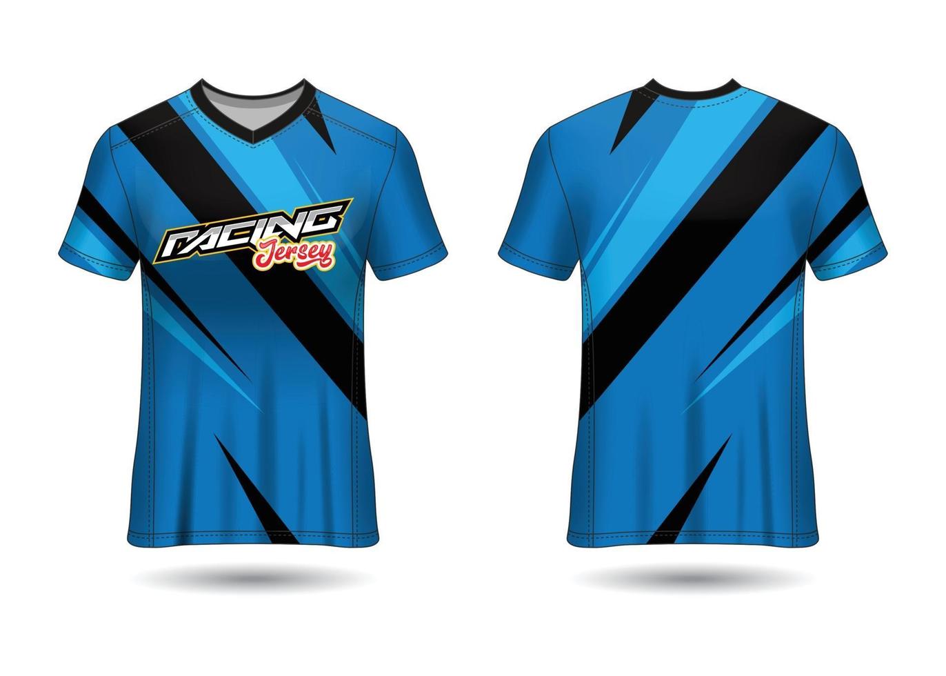 T-Shirt Sport Design. Racing jersey. uniform front and back view. vector