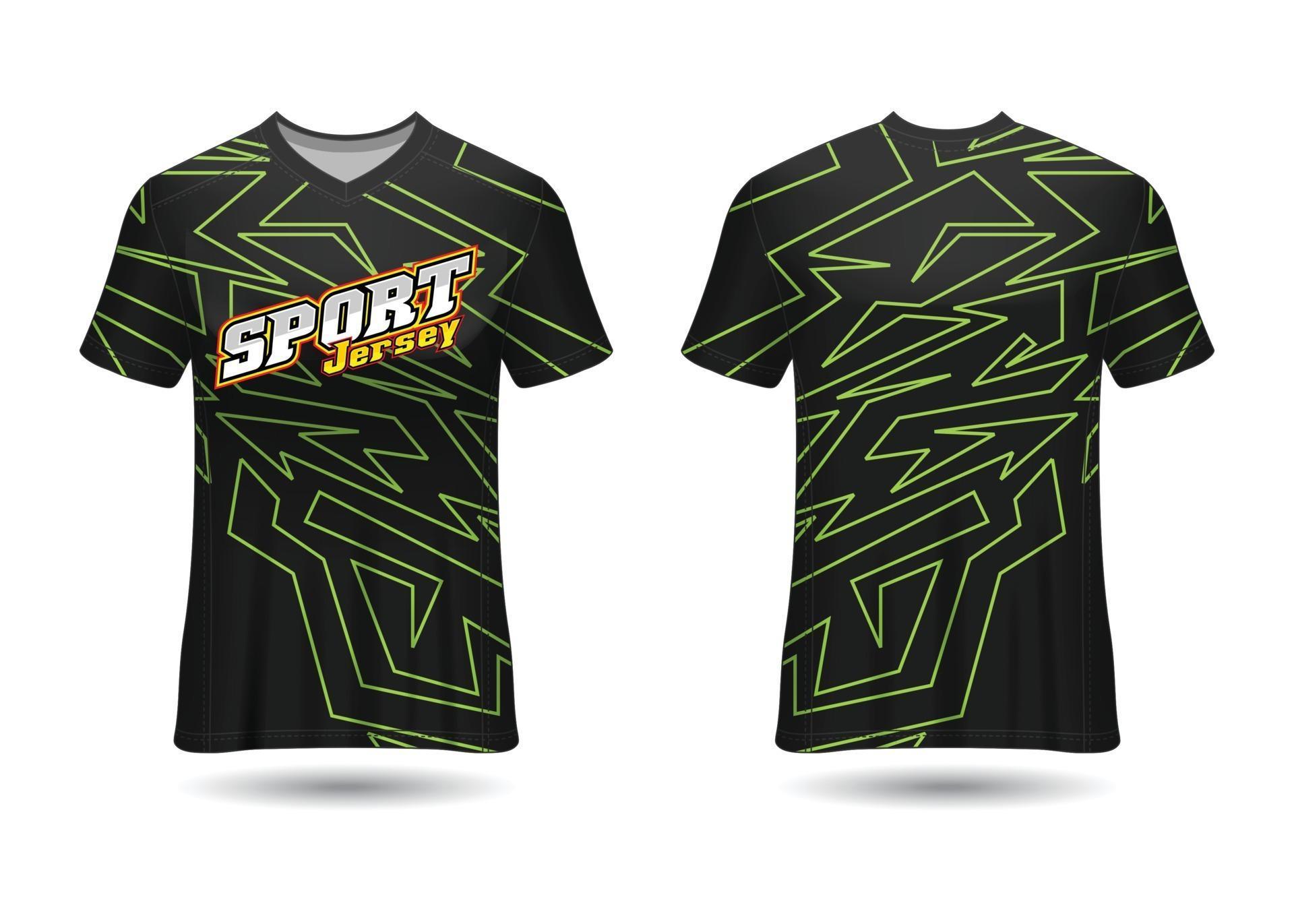 T-Shirt Sport Design. Racing jersey. uniform front and back view ...