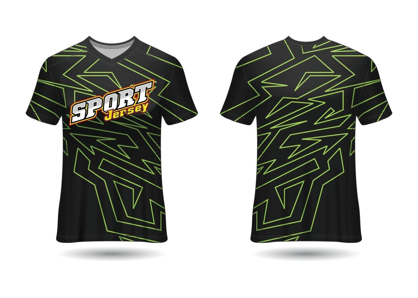 T-Shirt Sport Design. Racing jersey. uniform front and back view. vector