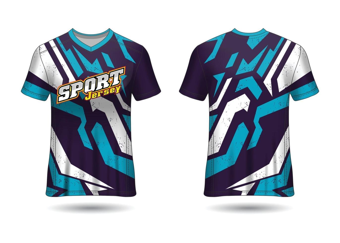 T-Shirt Sport Design. Racing jersey. uniform front and back view ...