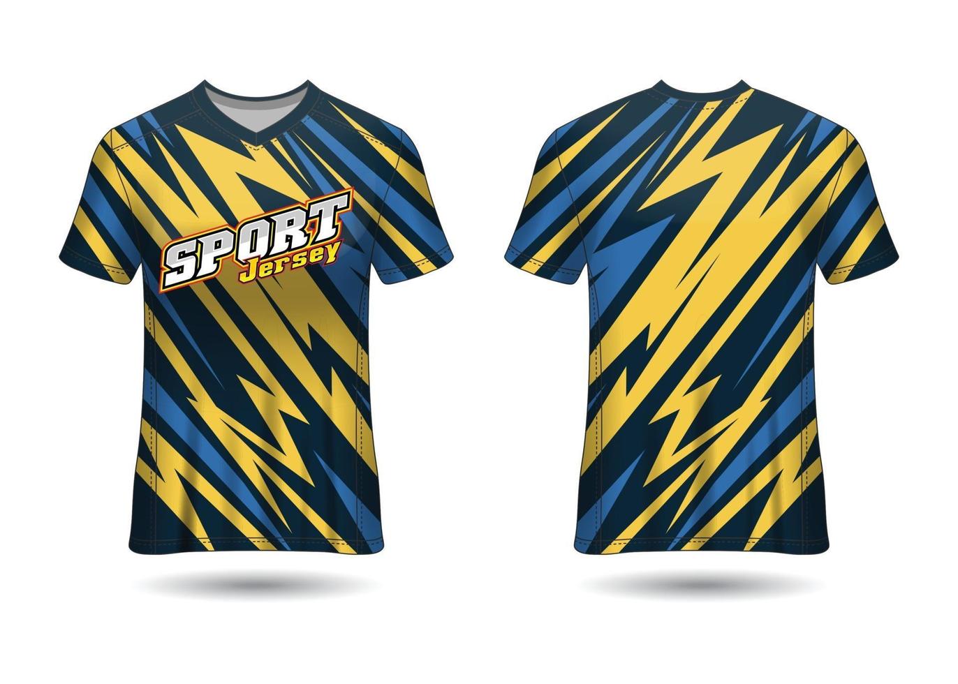 T-Shirt Sport Design. Racing jersey. uniform front and back view. vector