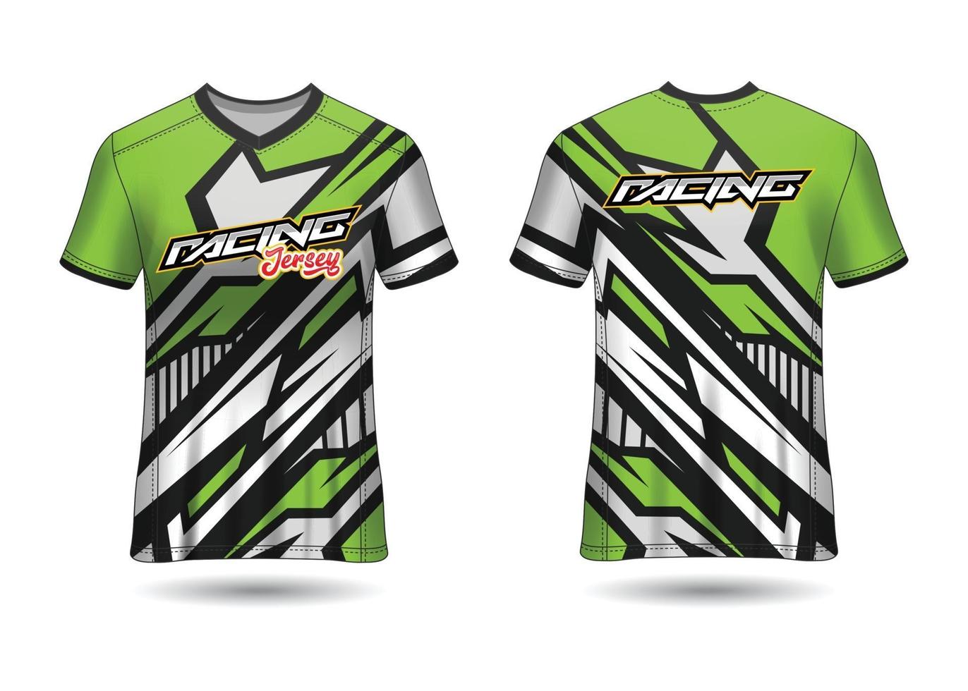 T-Shirt Sport Design. Racing jersey. uniform front and back view. vector