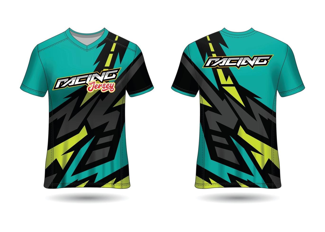 T-Shirt Sport Design. Racing jersey. uniform front and back view. vector