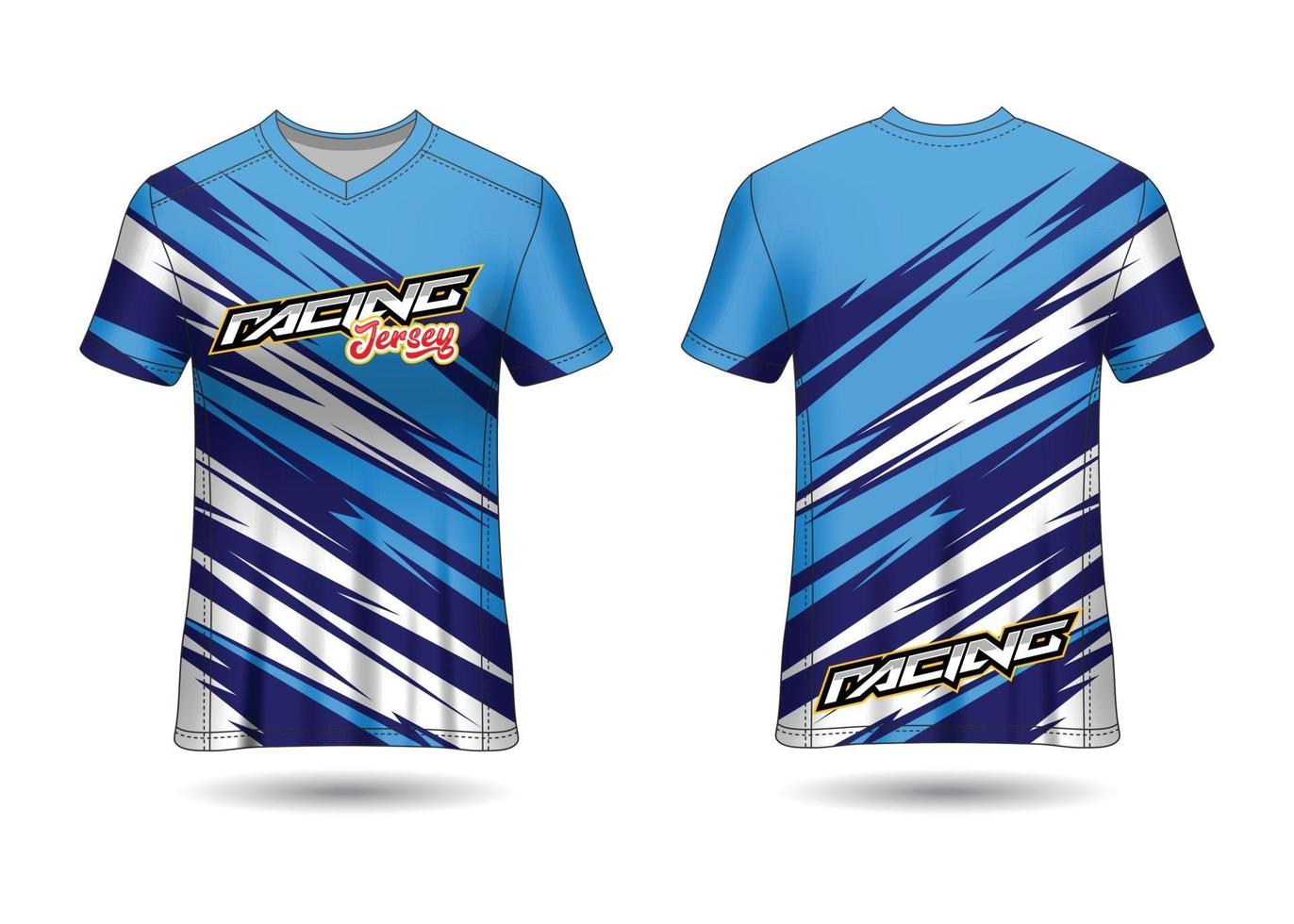 diseño de camiseta deportiva. maillot de carreras. vista frontal y trasera uniforme. vector