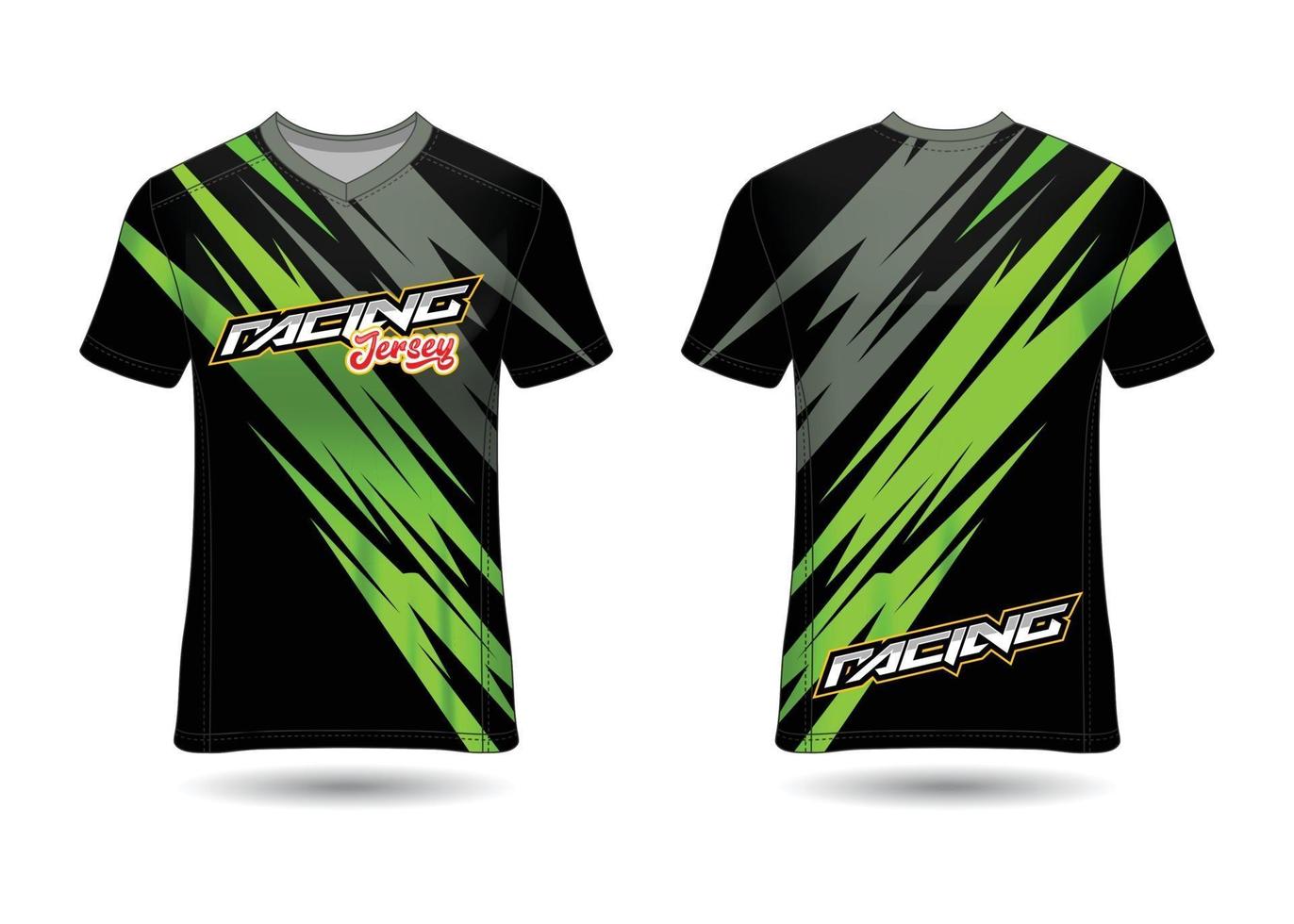 diseño de camiseta deportiva. maillot de carreras. vista frontal y trasera uniforme. vector