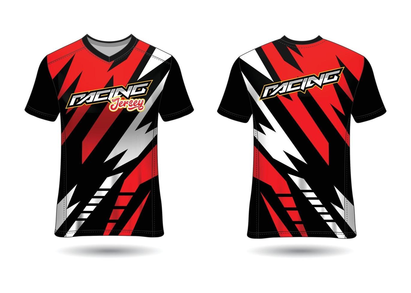 T-Shirt Sport Design. Racing jersey. uniform front and back view. vector