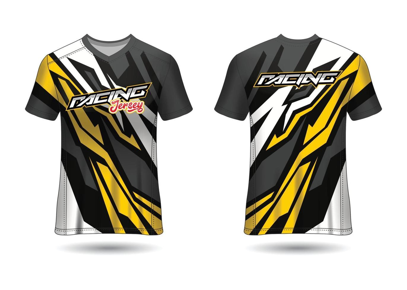 T-Shirt Sport Design. Racing jersey. uniform front and back view. vector