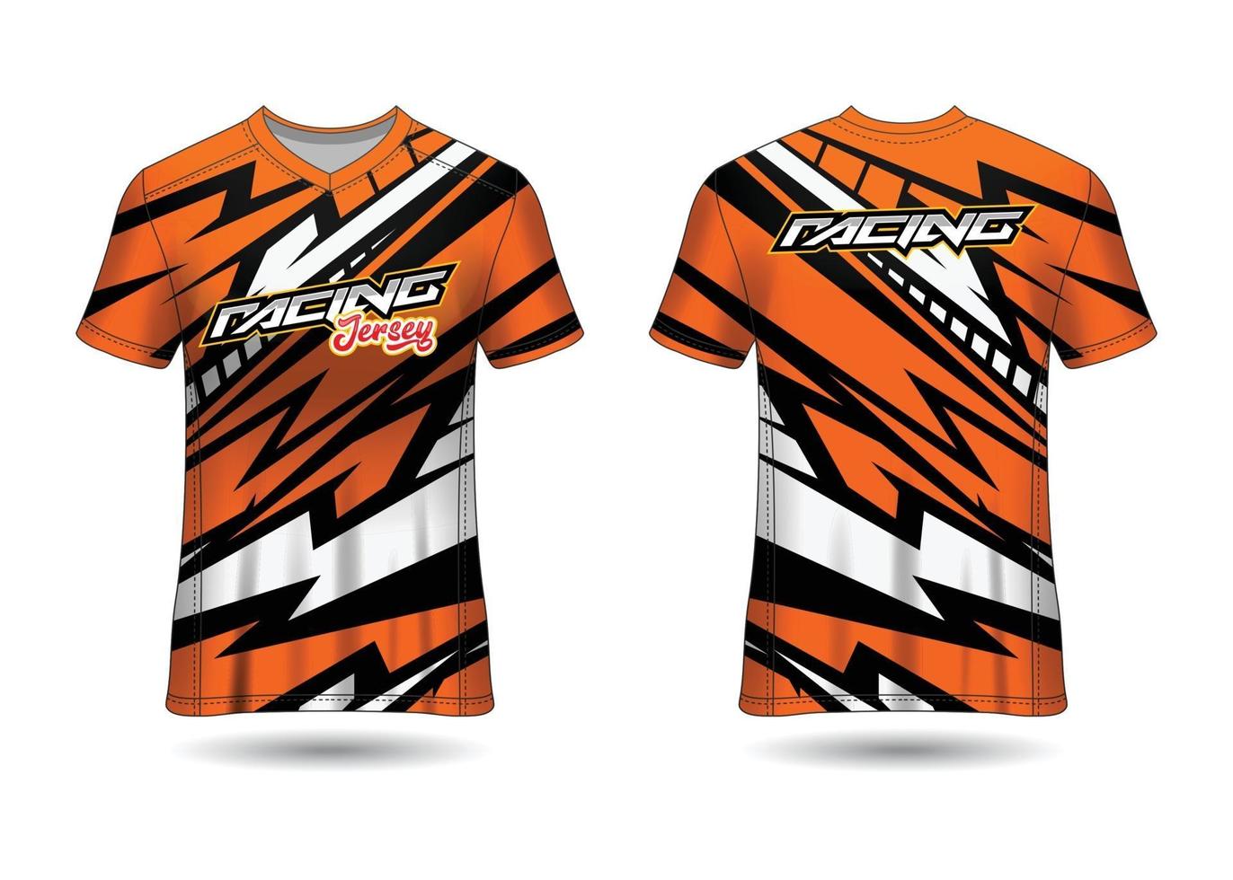 T-Shirt Sport Design. Racing jersey. uniform front and back view. vector