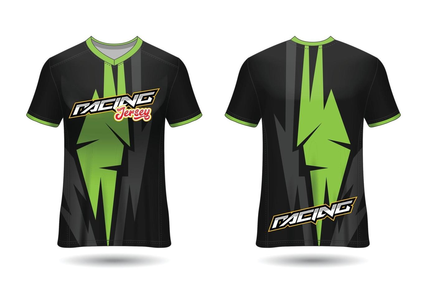 T-Shirt Sport Design. Racing jersey. uniform front and back view ...