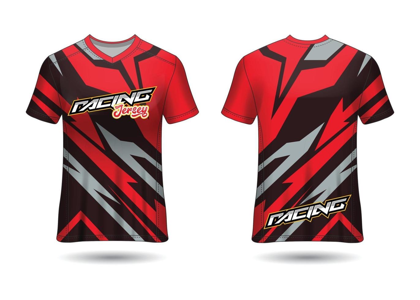T-Shirt Sport Design. Racing jersey. uniform front and back view. vector