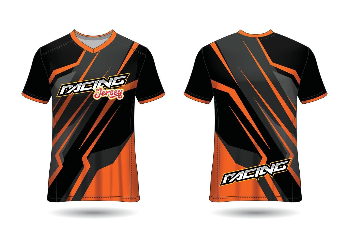 T-Shirt Sport Design. Racing jersey. uniform front and back view. vector