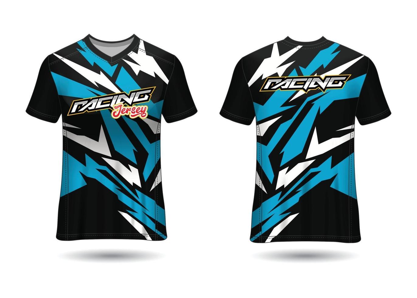 T-Shirt Sport Design. Racing jersey. uniform front and back view. vector