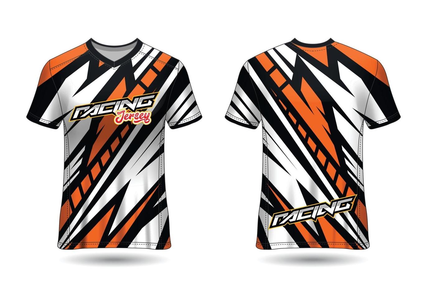 T-Shirt Sport Design. Racing jersey. uniform front and back view. vector