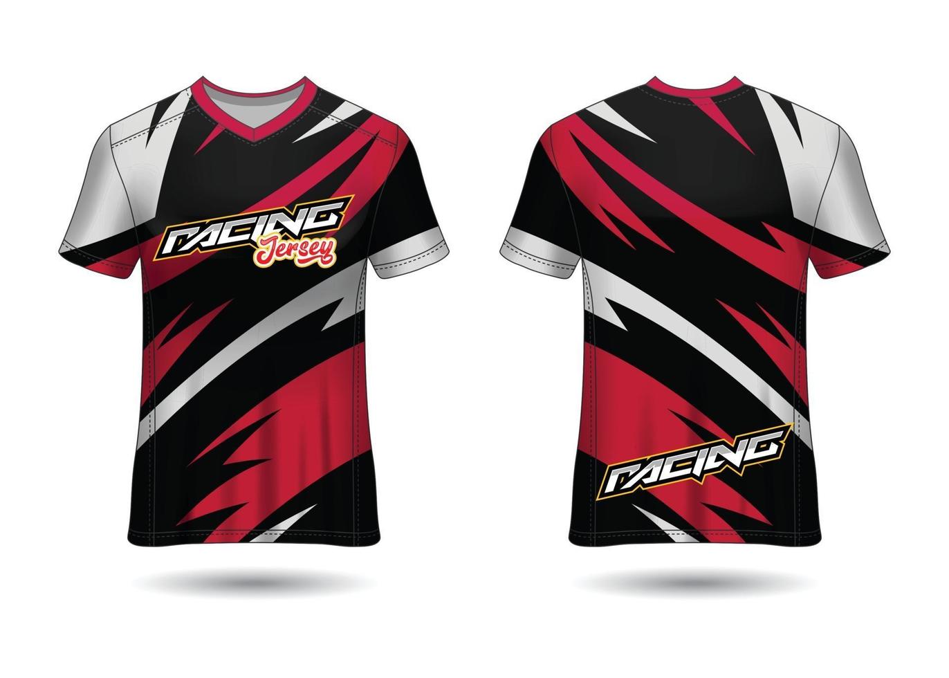 T-Shirt Sport Design. Racing jersey. uniform front and back view. vector