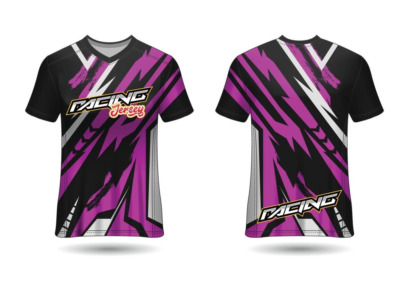 T-Shirt Sport Design. Racing jersey. uniform front and back view. vector