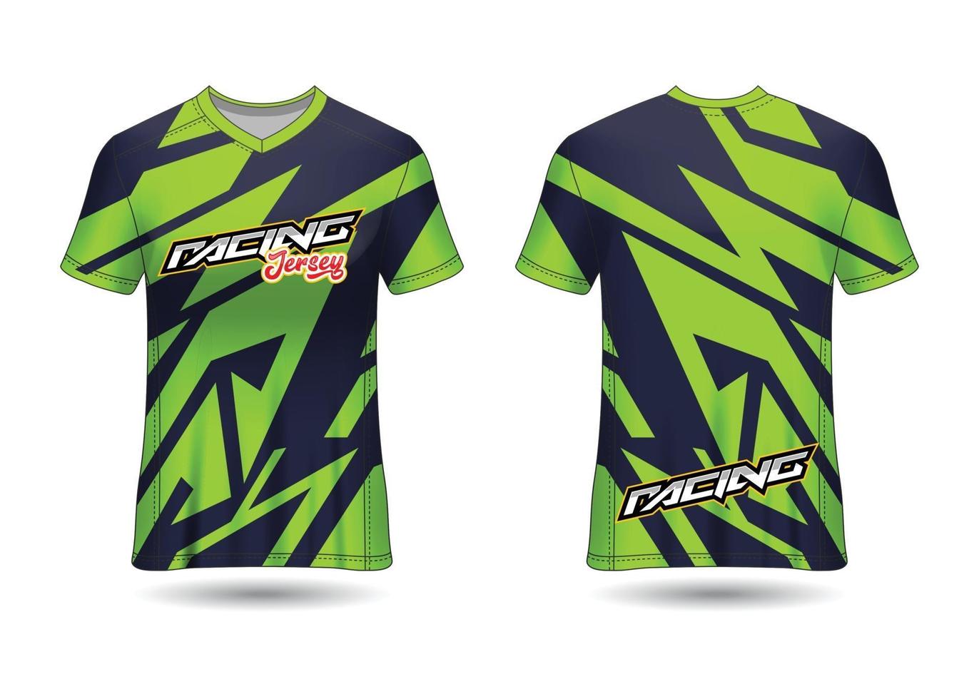 diseño de camiseta deportiva. maillot de carreras. vista frontal y trasera uniforme. vector