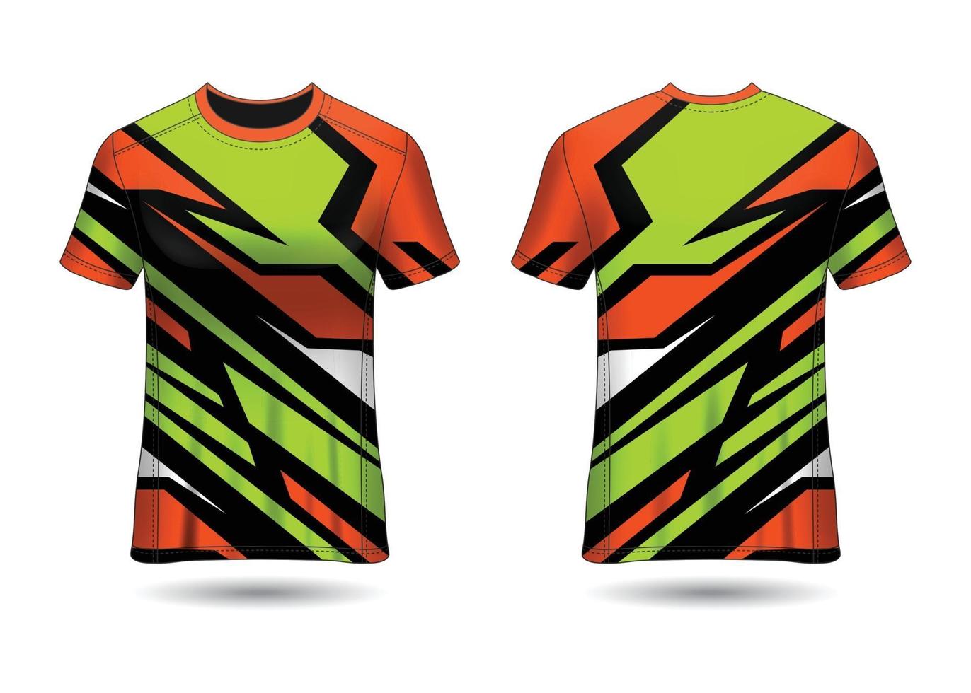 diseño de camiseta deportiva. maillot de carreras. vista frontal y trasera uniforme. vector