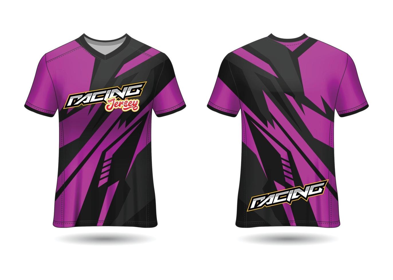 T-Shirt Sport Design. Racing jersey. uniform front and back view. vector