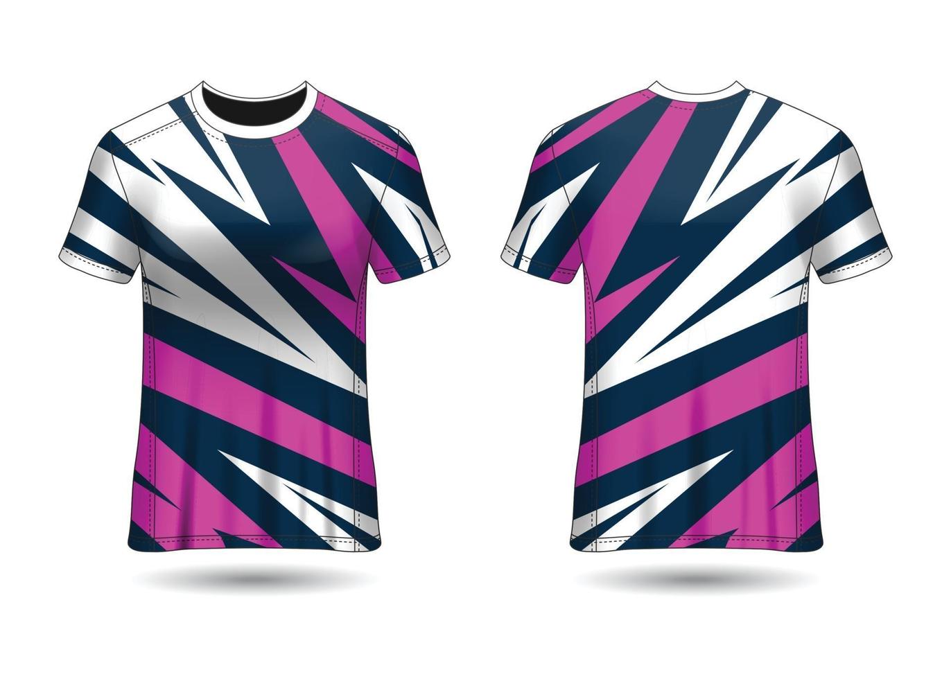 diseño de camiseta deportiva. maillot de carreras. vista frontal y trasera uniforme. vector