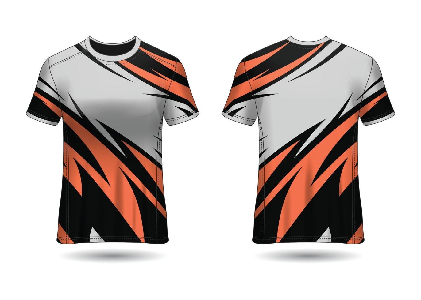 diseño de camiseta deportiva. maillot de carreras. vista frontal y trasera uniforme. vector