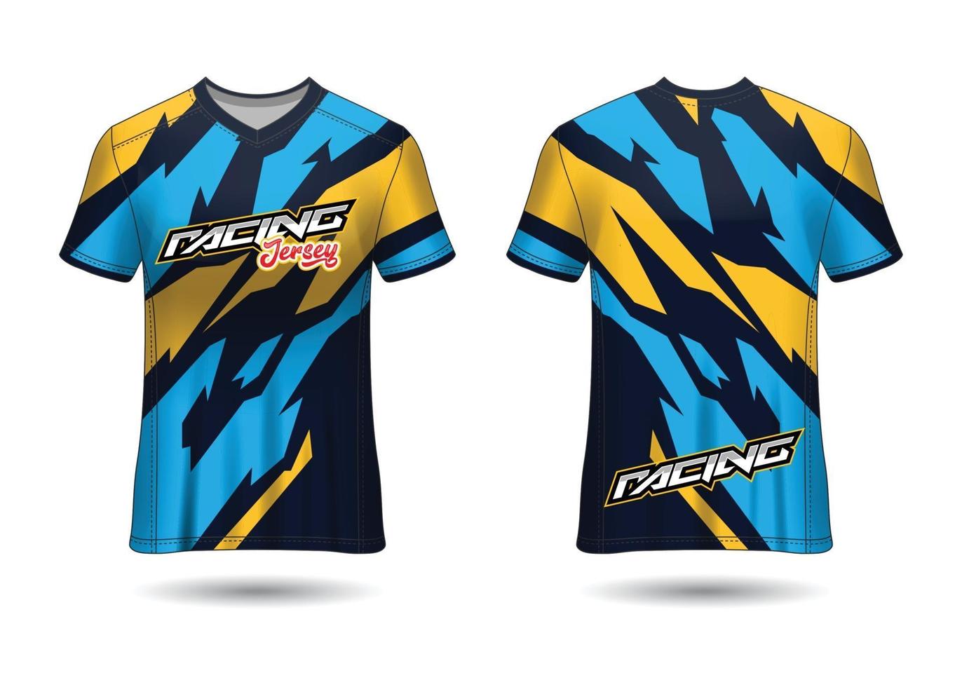 T-Shirt Sport Design. Racing jersey. uniform front and back view. vector