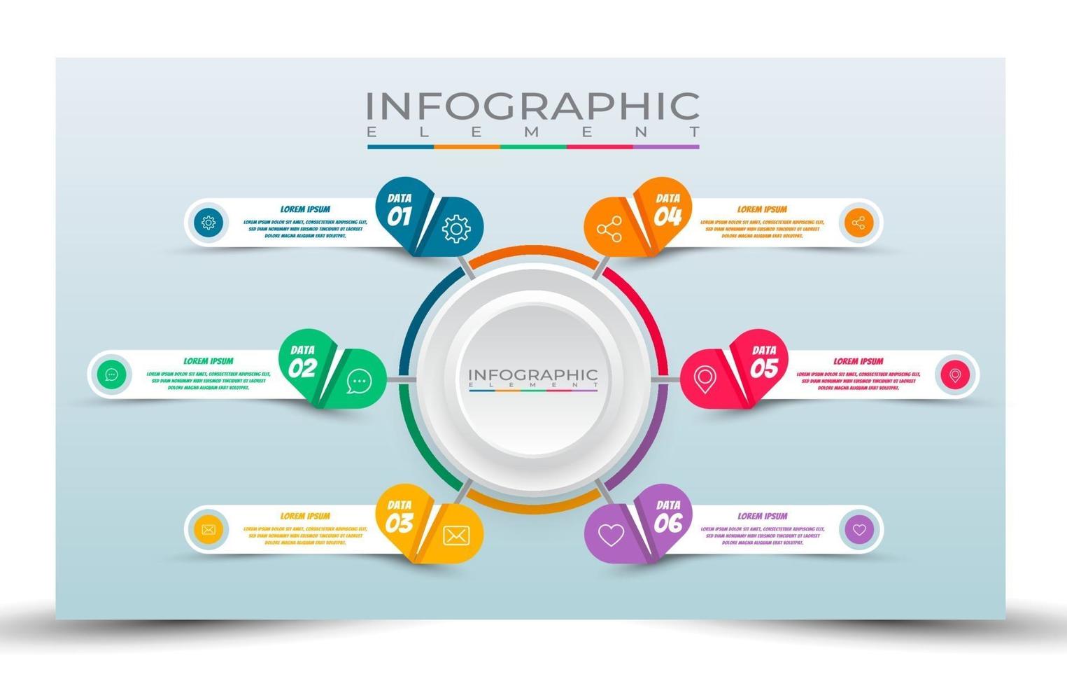 illustration vector design realistic process infographic template