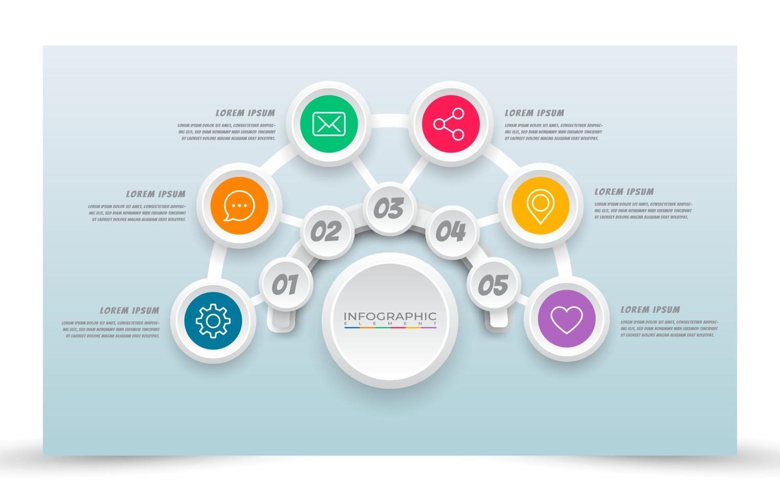 illustration vector design Process infographic template