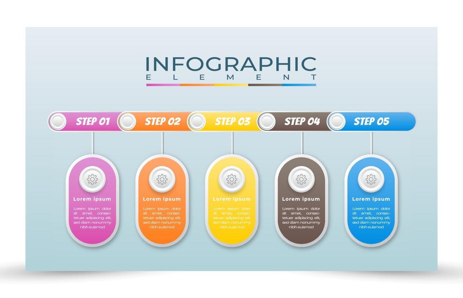 illustration vector design Process infographic template