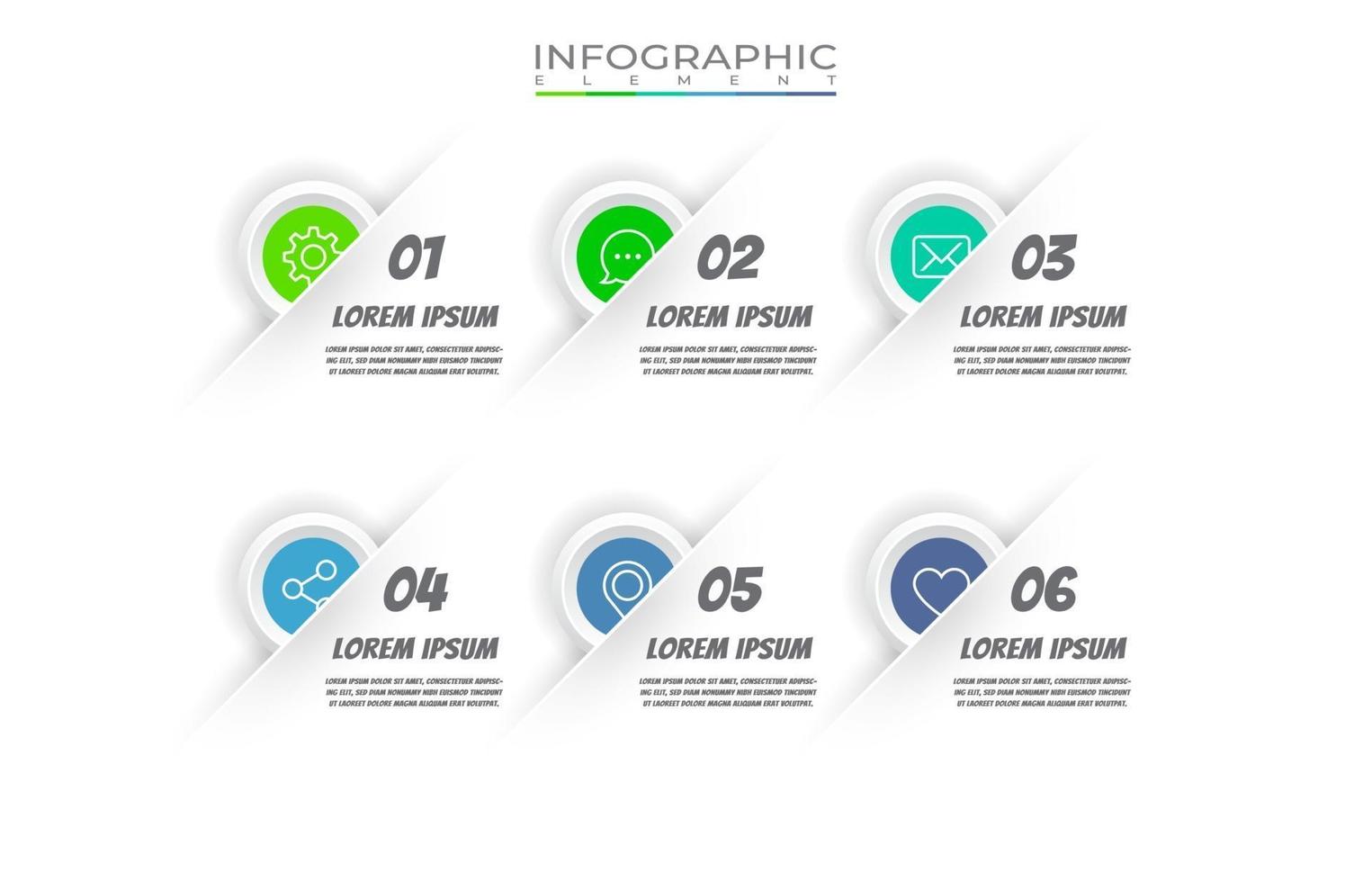 illustration vector design flat infographic element set