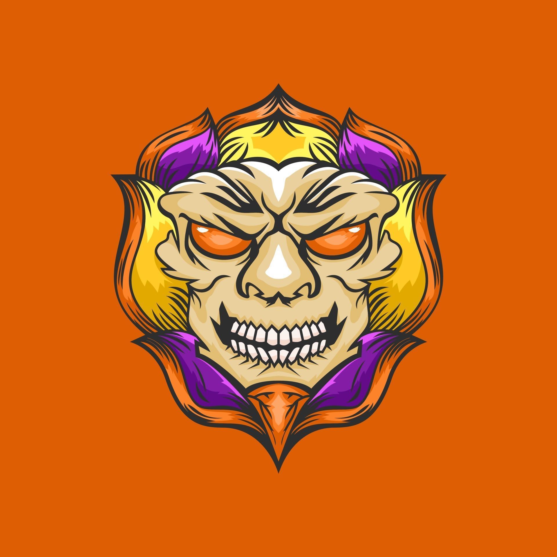 Skull head logo 3224308 Vector Art at Vecteezy