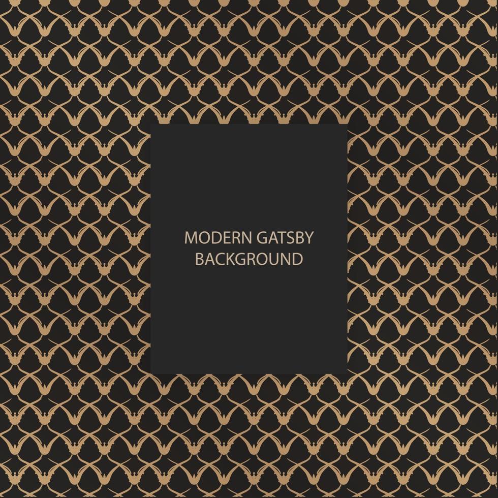 modern gatsby in brown and gold vector