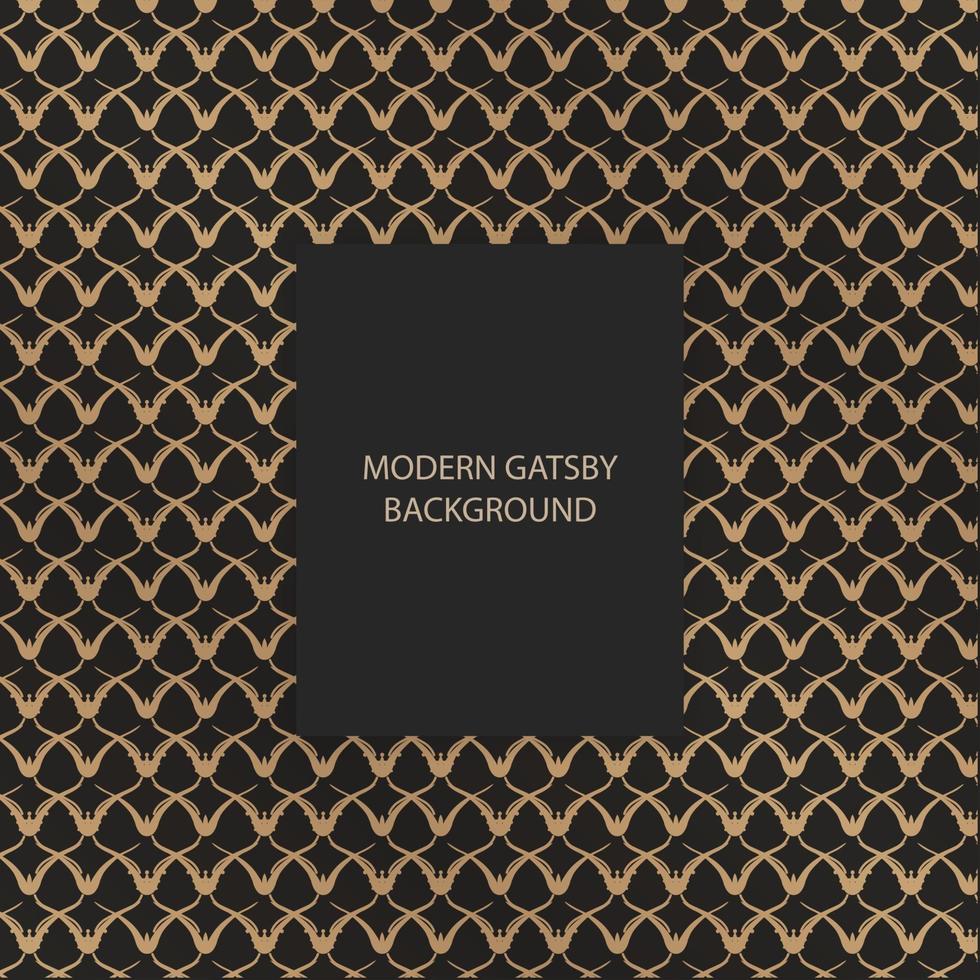 modern gatsby in brown and gold vector