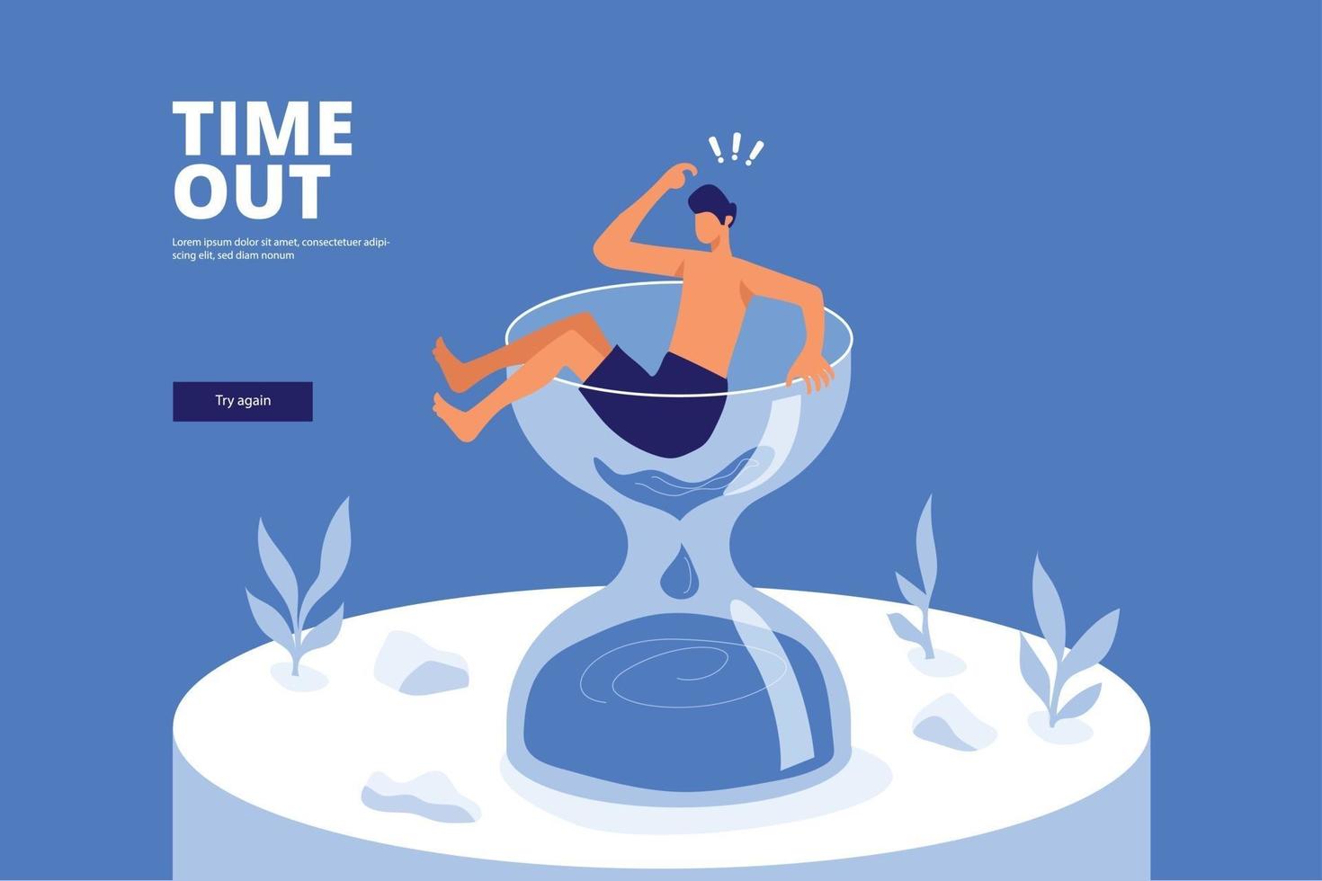 Time out concept illustration vector design