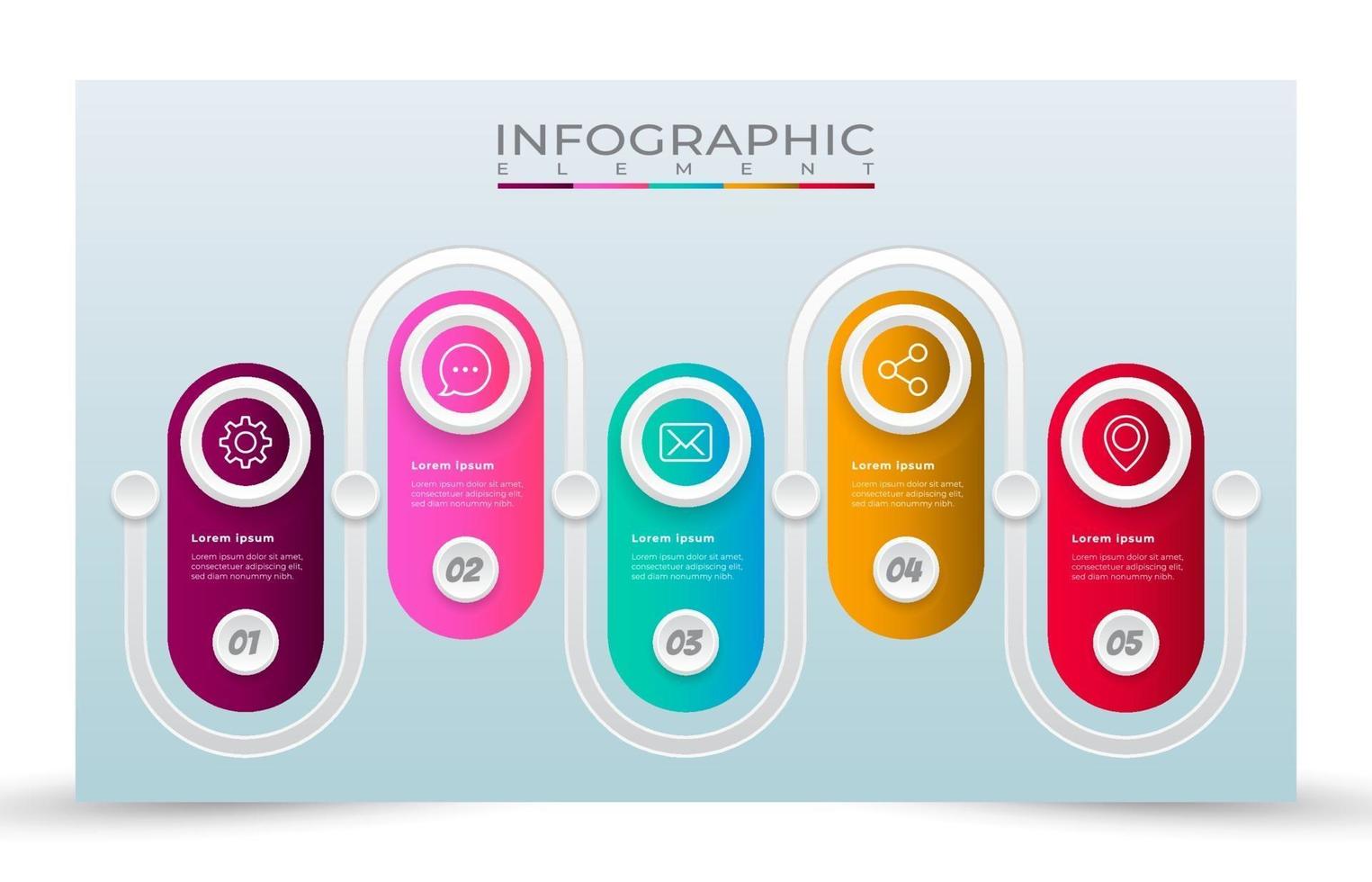 illustration vector design Process infographic template
