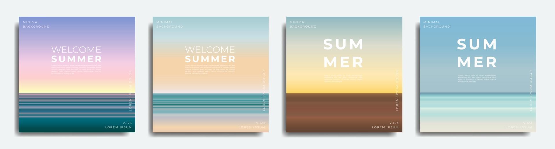 Abstract summer background bundle vector