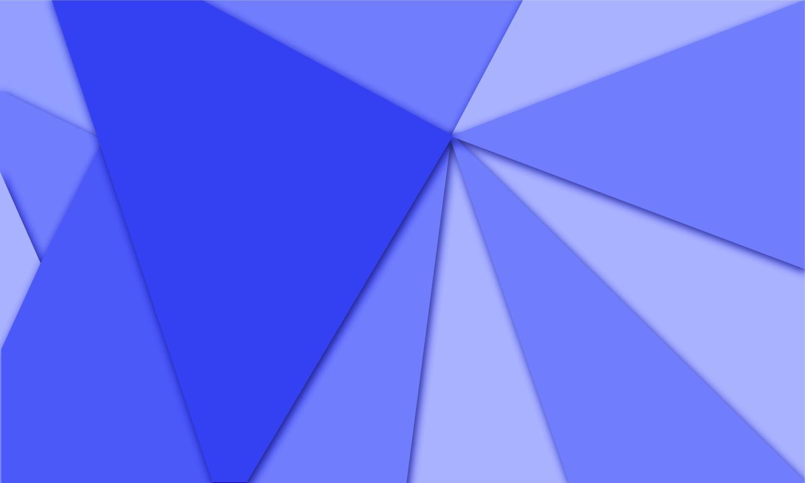 diferentes formas de triángulos azules con sombras vector