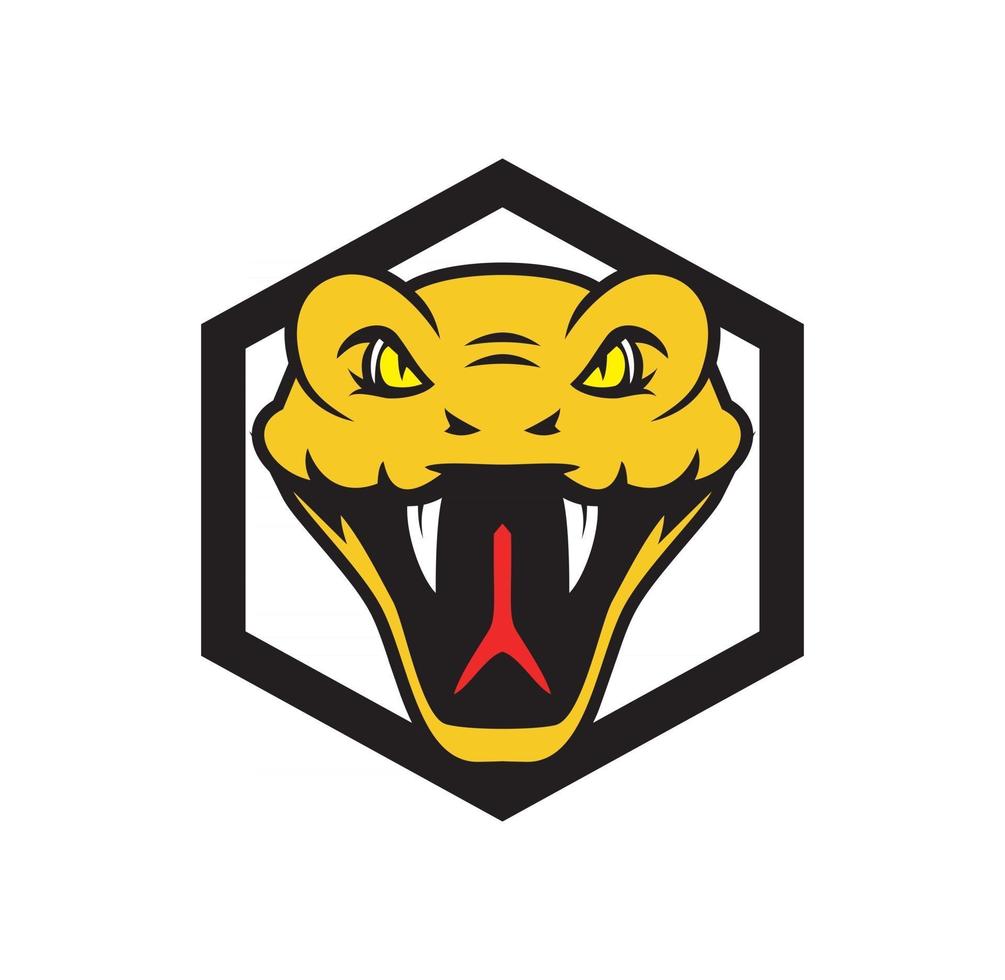 Snake head logo design illustration vector