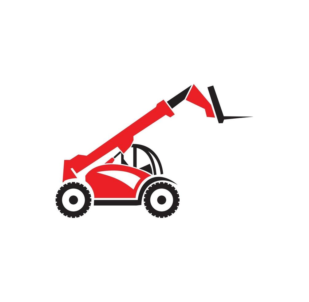 Tele handler vehicle design illustration vector
