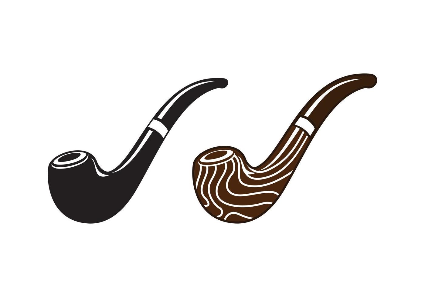 Tobacco pipe design illustration vector
