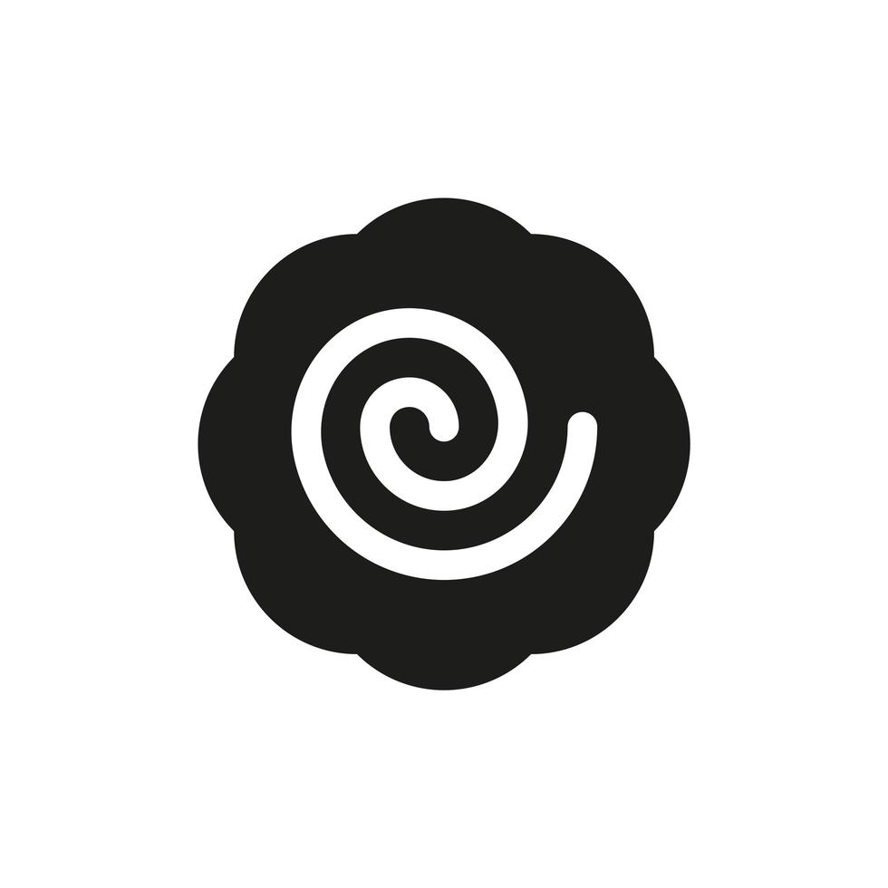 narutomaki o kamaboko surimi vector icono lleno