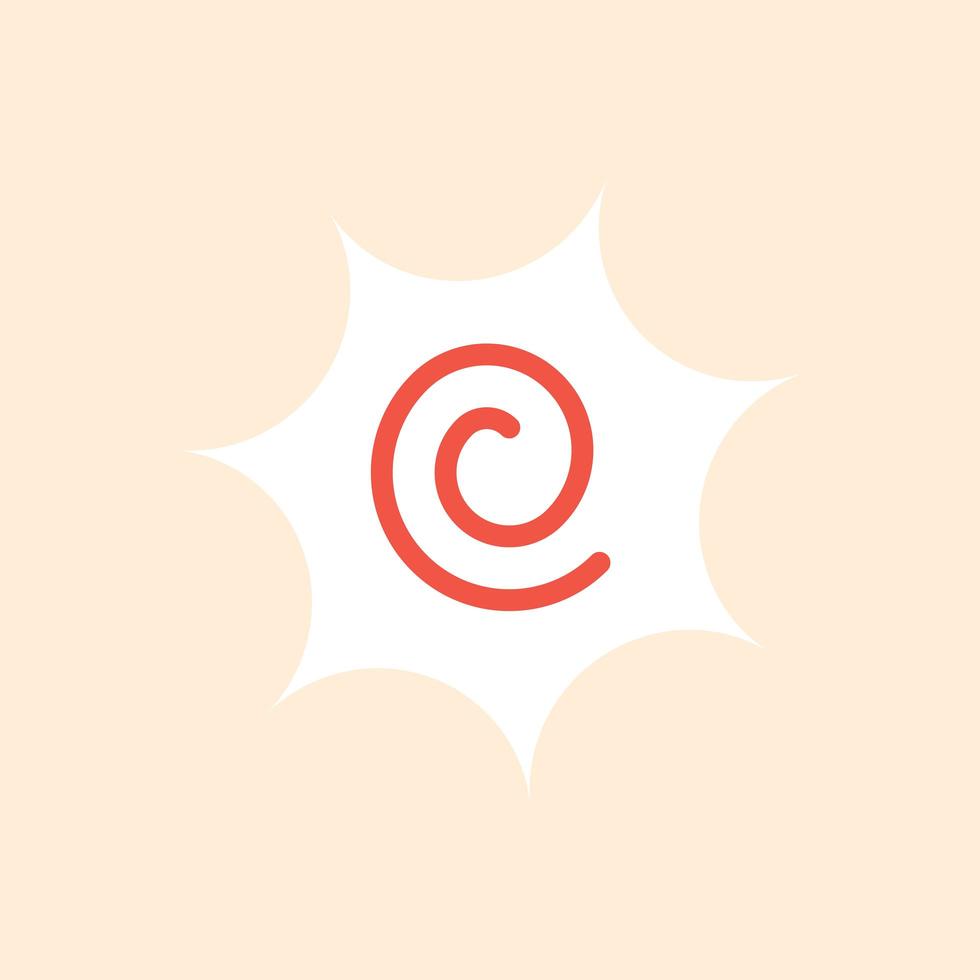 Narutomaki or kamaboko surimi vector icon or illustration