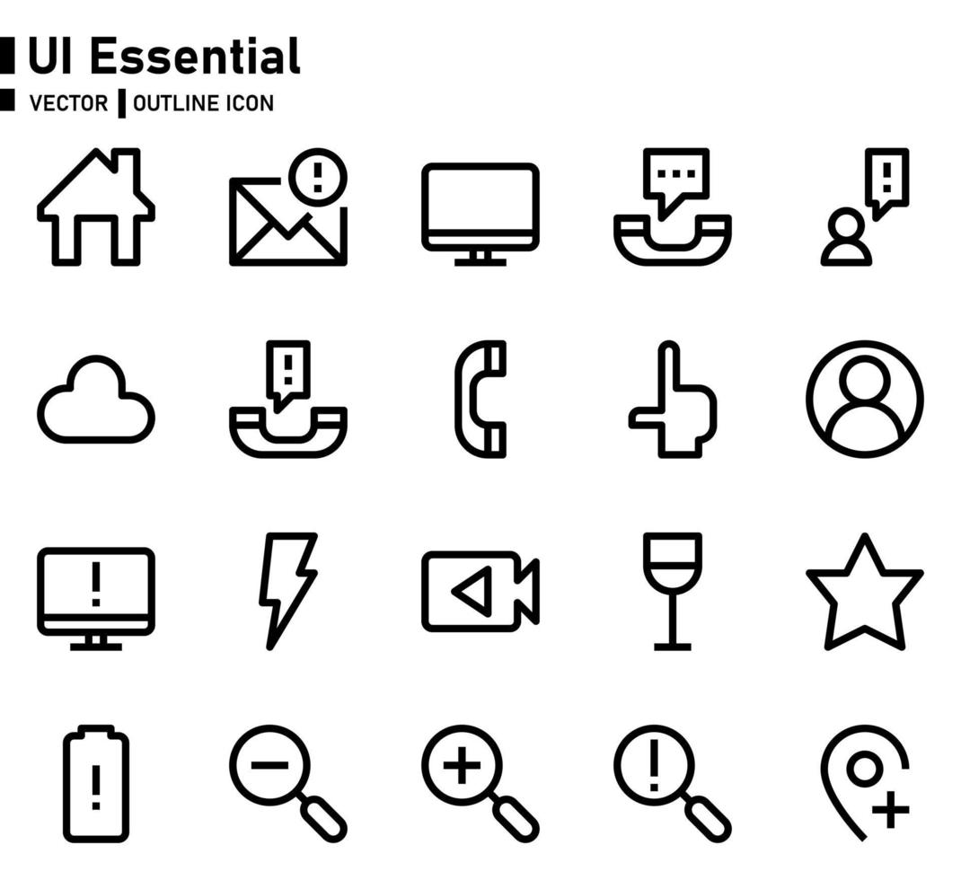 UI Essential Icon vector