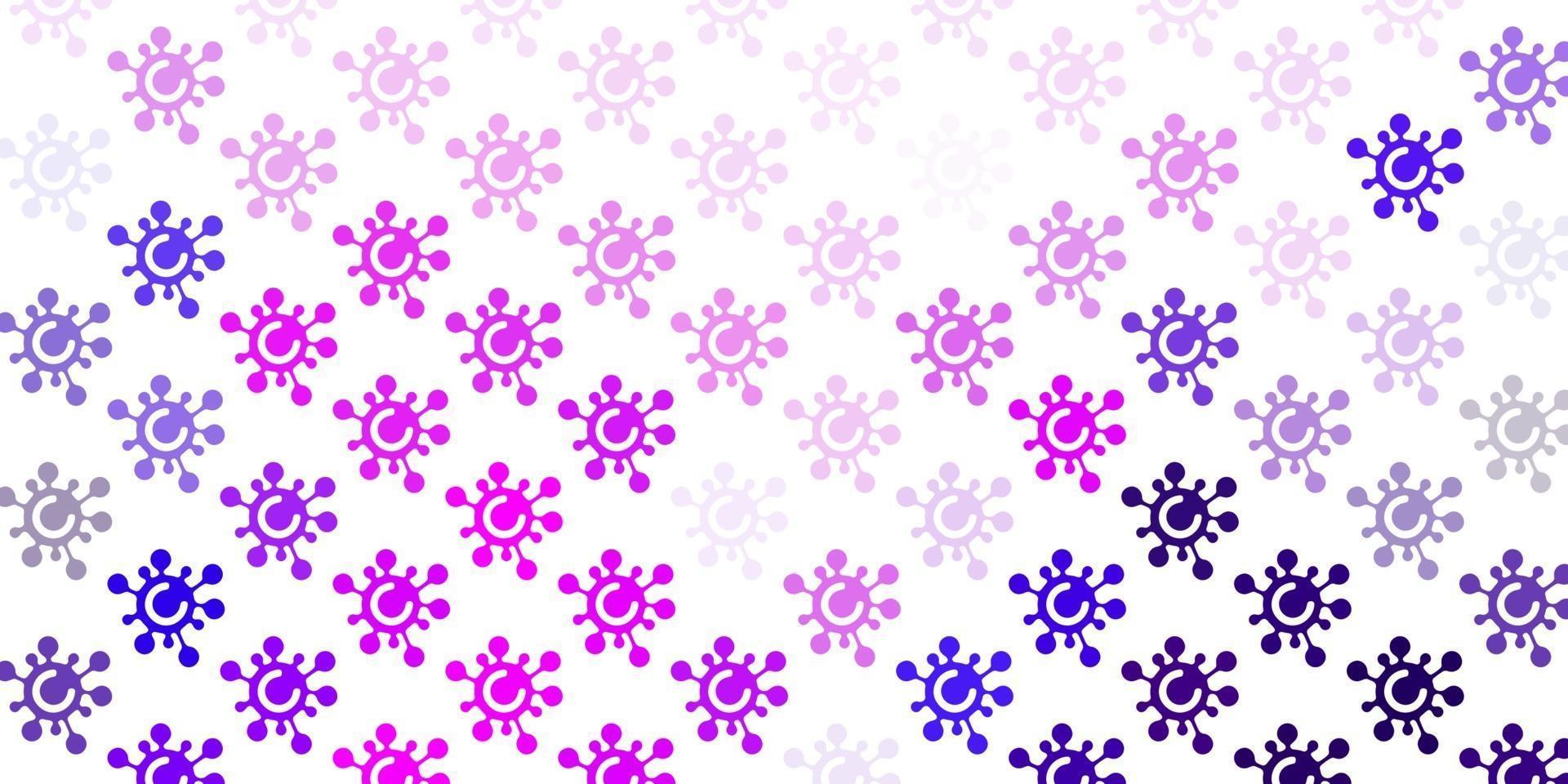 Light Purple vector template with flu signs.