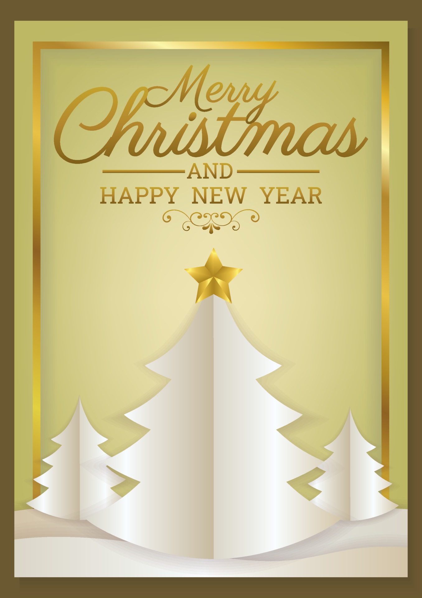 merry christmas big white christmas tree art vector 3224702 Vector Art