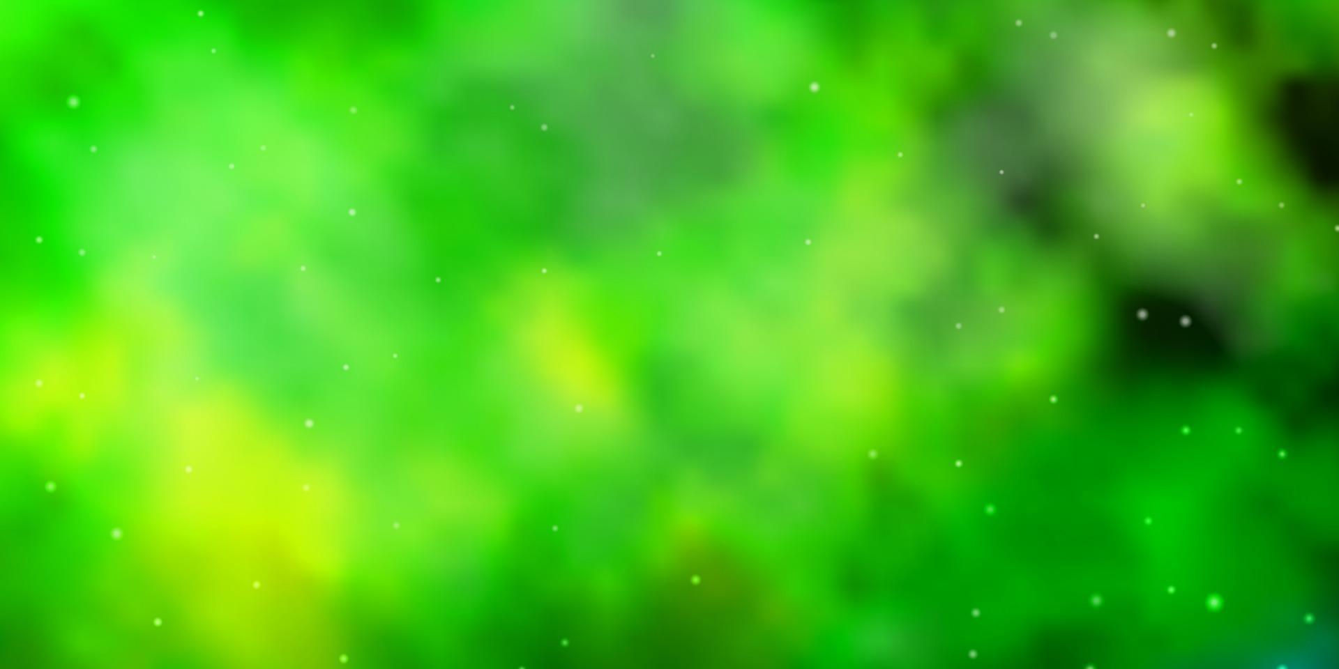Light Green, Yellow vector layout with bright stars.