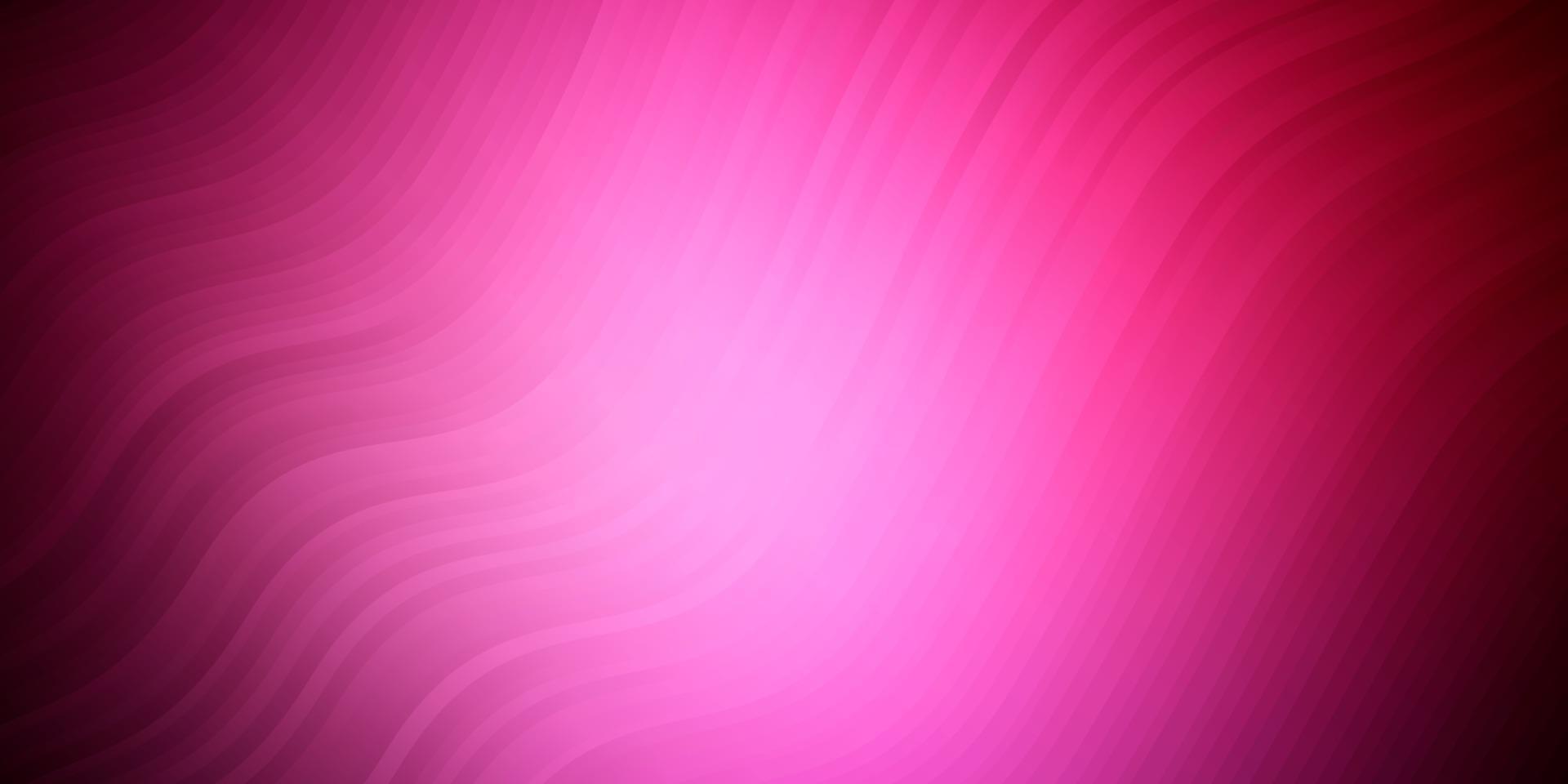 plantilla de vector de color rosa oscuro con líneas curvas.