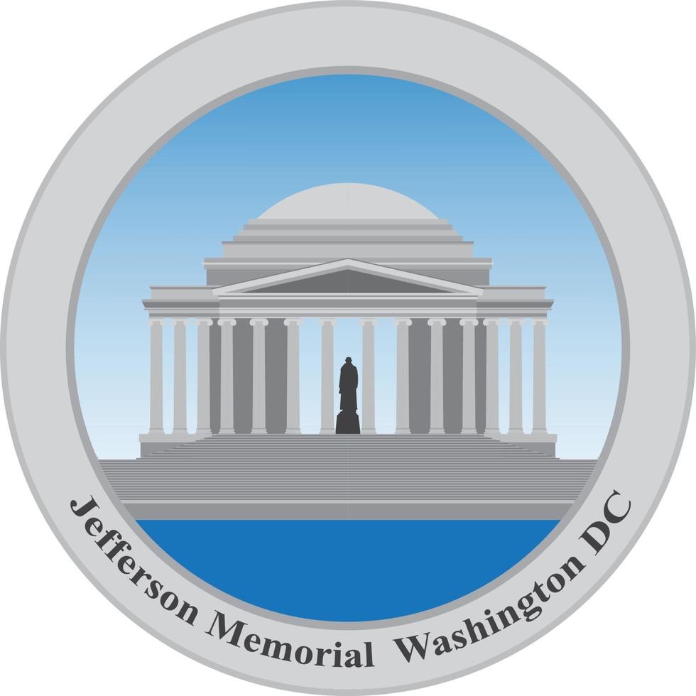 Jefferson Memorial, Washington DC. USA. vector