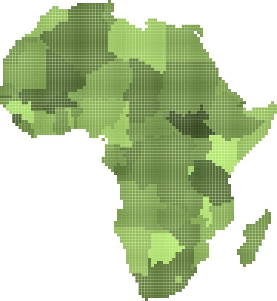 Mapa de África de geometría cuadrada. vector