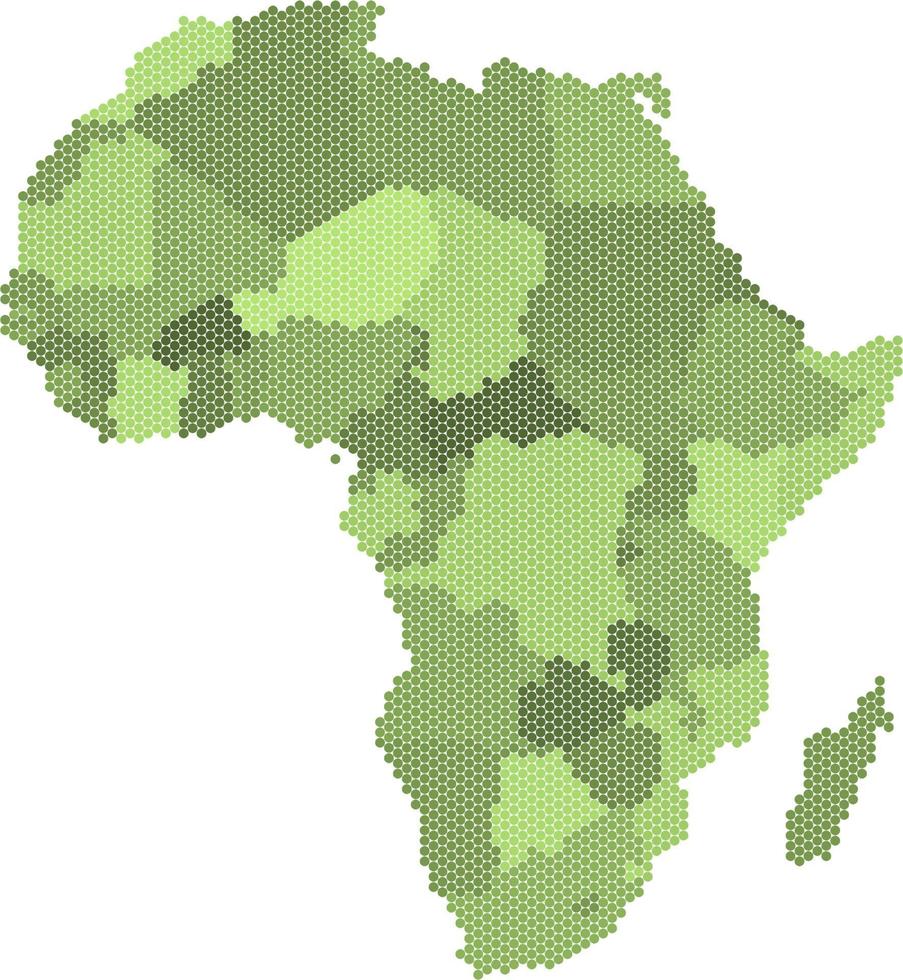 Circle Geometry Africa map. vector